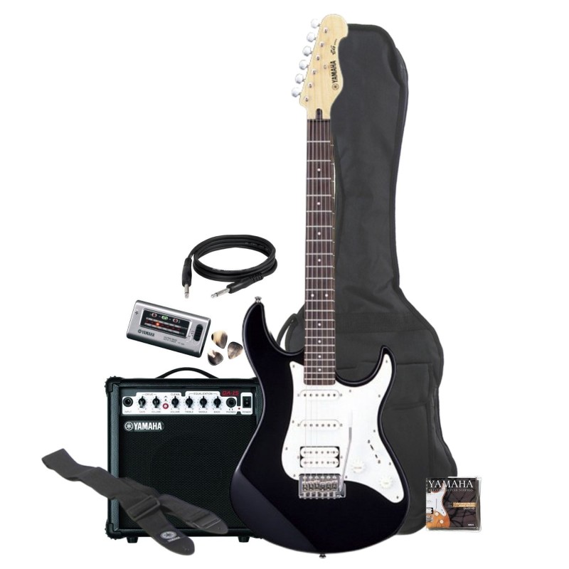 Kit Chitarra Elettrica Yamaha EG112GPII Ampli 15W e accessori nera/bianca