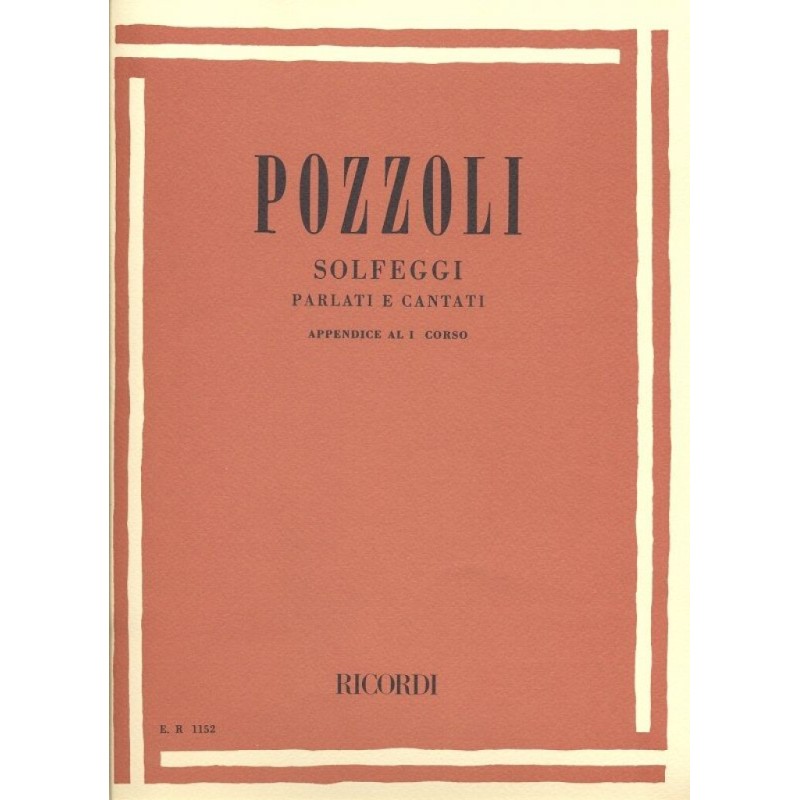 POZZOLI Solfeggio parlato e cantato Appendice vol.1