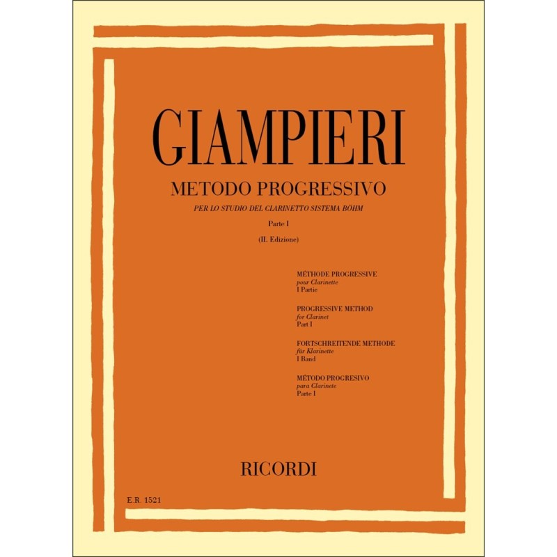 GIAMPIERI Metodo progressivo per lo studio del clarinetto parte I