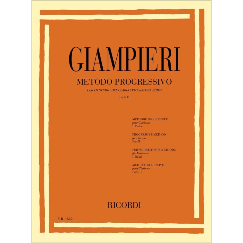 GIAMPIERI Metodo progressivo per lo studio del clarinetto parte II