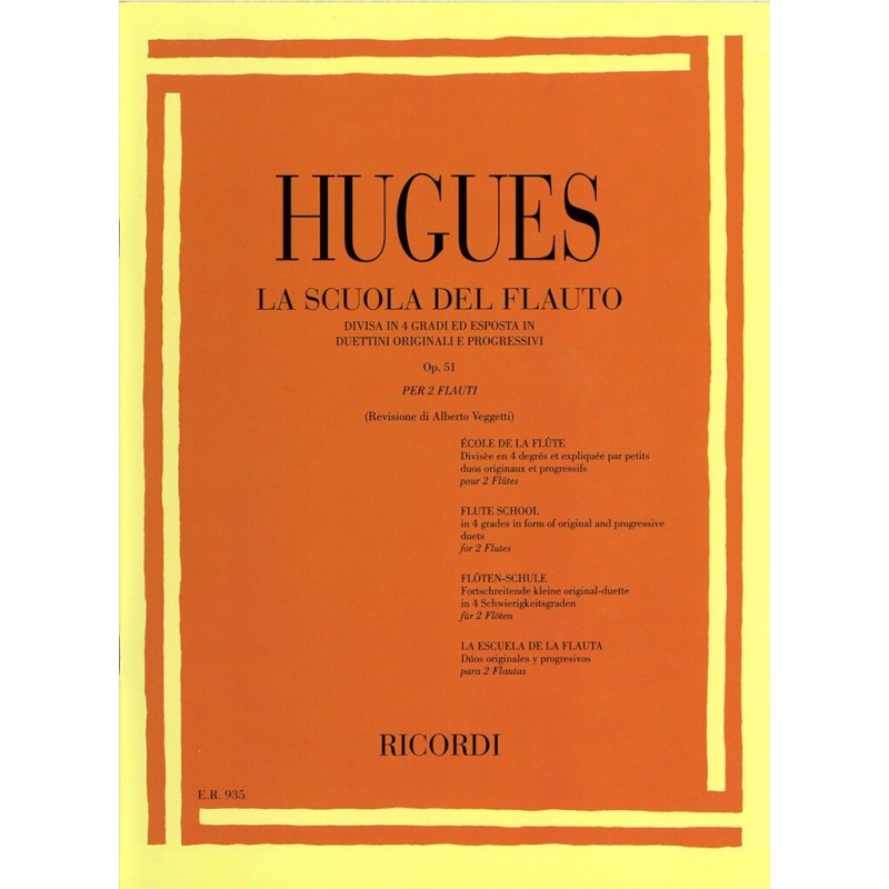 HUGUES L. la scuola del flauto op.51 I grado per 2 flauti