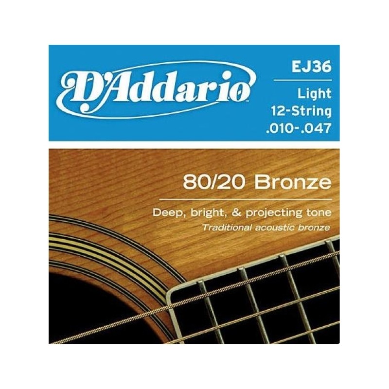 MUTA 12 CORDE ACUSTICA  EJ36 D'ADDARIO