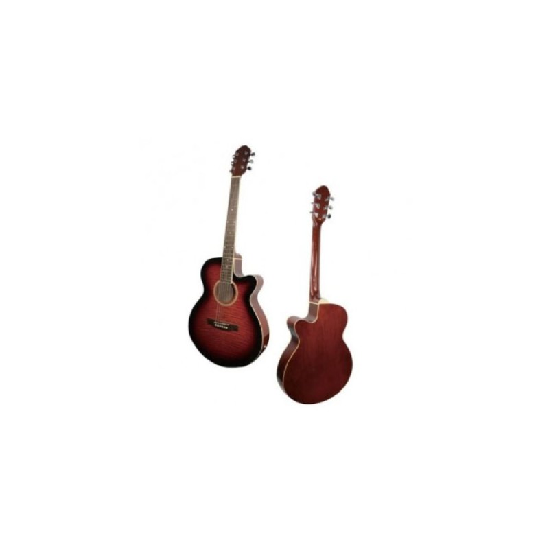 CHITARRA ELETTROACUSTICA SPALLA MANCANTE ROSSO SUNBURST