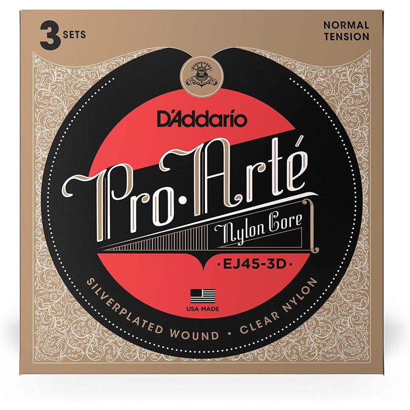 MUTA D'ADDARIO 3-PACK PRO-ARTE J45 CLR/SILVR NORM