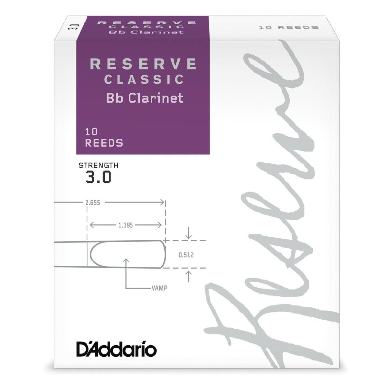 ANCE CLARINETTO SIb D'ADDARIO RESERVE CLASSIC N.3