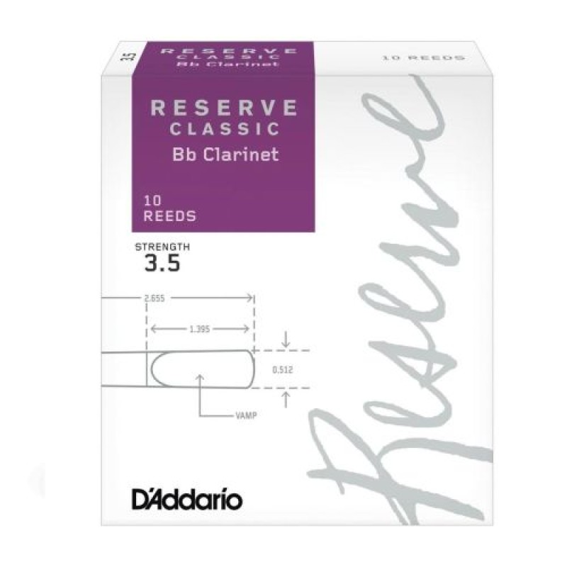 ANCE CLARINETTO SIb D'ADDARIO ORGANIC RESERVE CLASSIC N.3,5