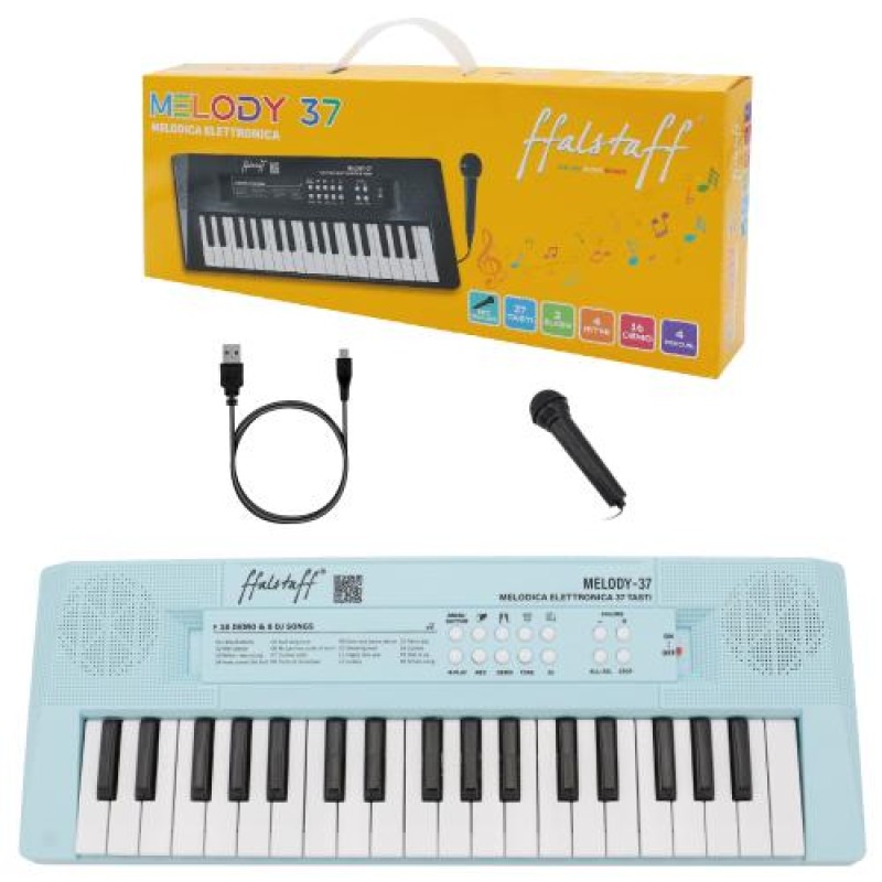 FFALSTAFF MINI TASTIERA ELETTRONICA 32 TASTI (Celeste) uso melodica