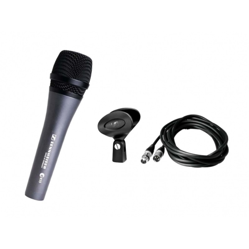 SENNHEISER E835 KIT3 MICROFONO DINAMICO VOCE + CLAMP + CAVO BUNDLE