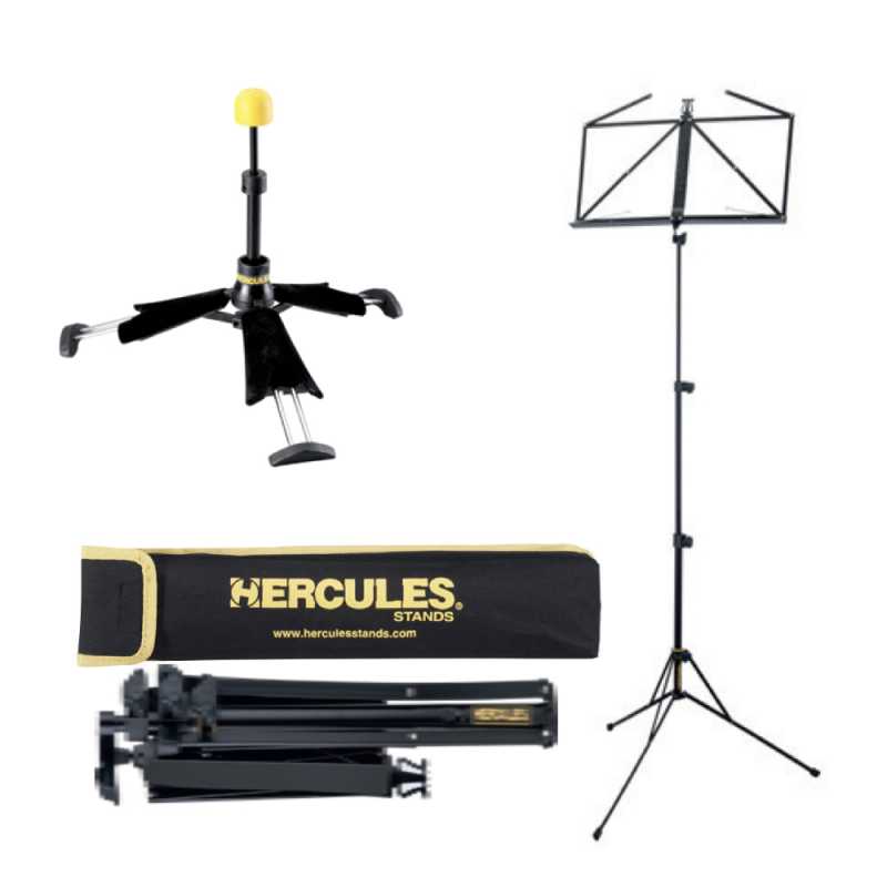 HERCULES SUPPORTO PER CLARINETTO HCDS-440B + LEGGIO HCBS-030BB