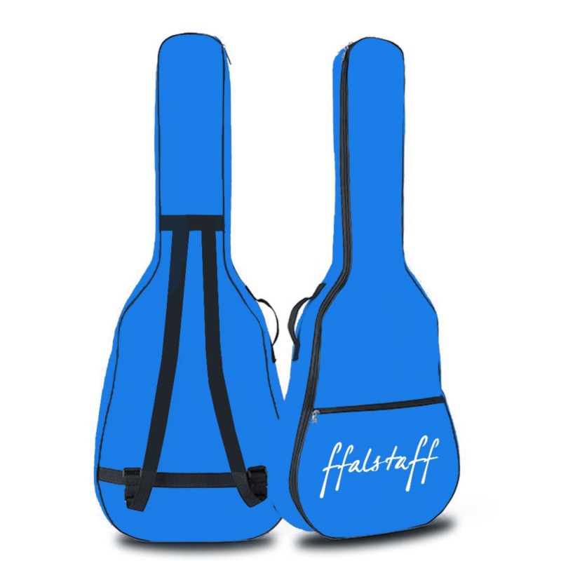 Borsa per Chitarra Classica 4/4 con 2 tracolle uso zaino e tasca porta accessori (Azzurro)