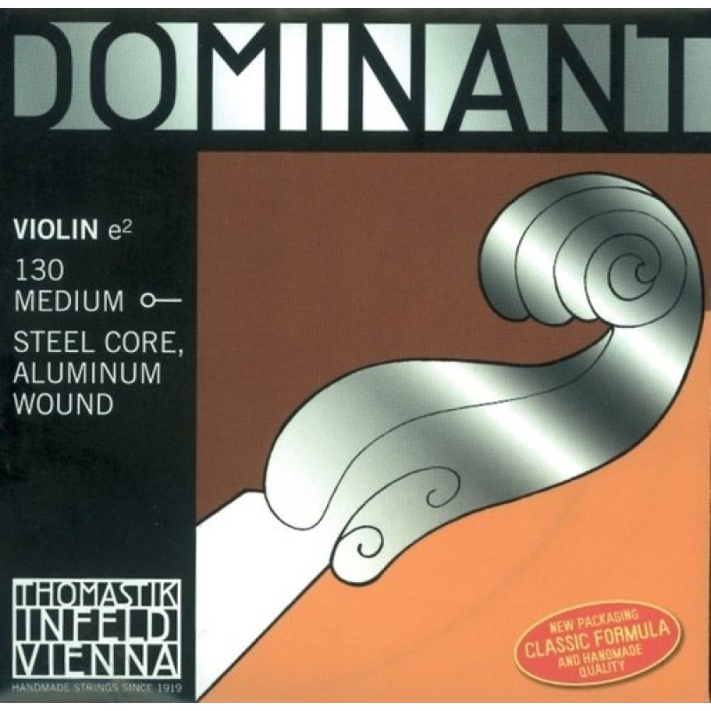 Corda Mi acciaio cromato vuoto. Pallino 4/4 medium, Thomastik-Infeld Corde per violino Dominant Nylonkern