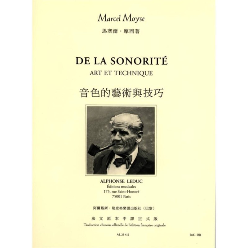 Marcel Moyse DE LA SONORITÉ: ART ET TECHNIQUE