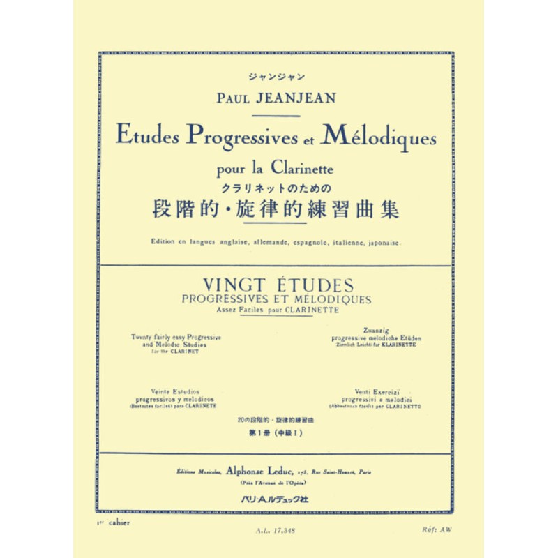 Paul Jean jean 20 ETUDES PROGRESSIVES & MELODIQUES 1