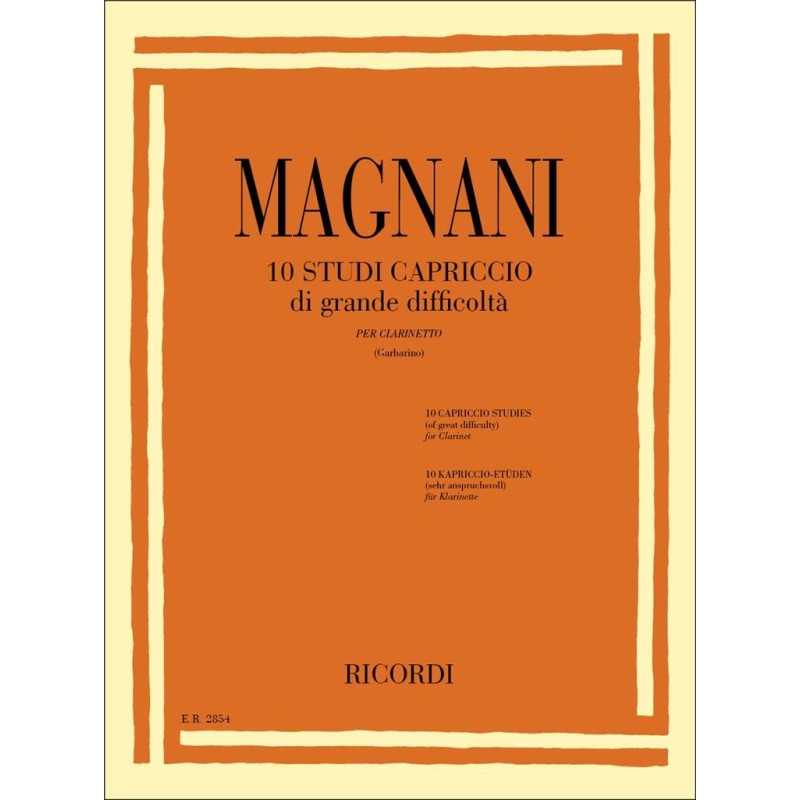 Aurelio Magnani 10 STUDI CAPRICCIO DI GRANDE DIFFICOLTÀ