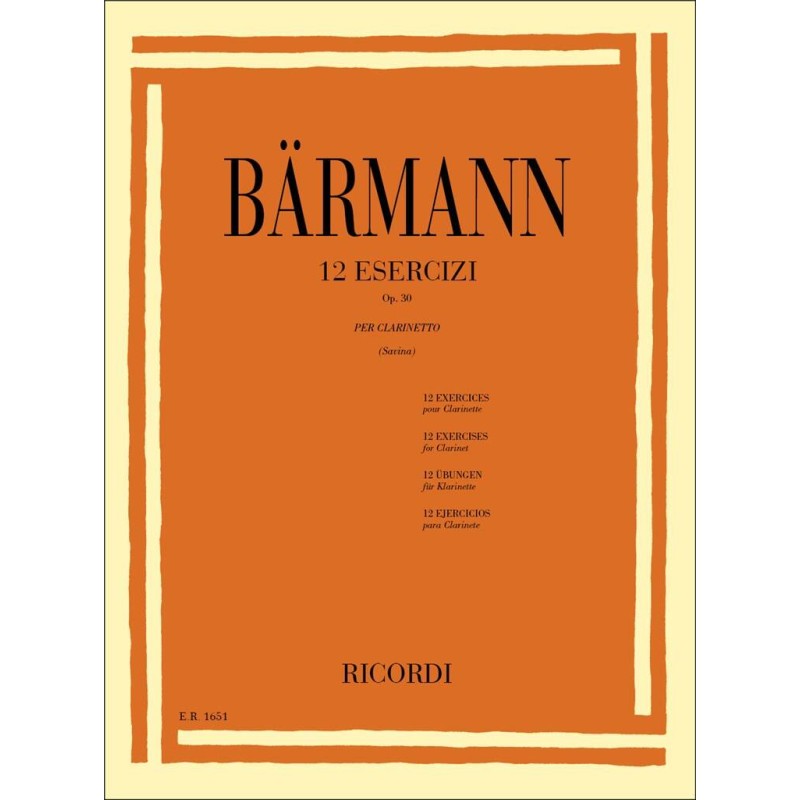 Heinrich Joseph Baermann 12 ESERCIZI OP. 30